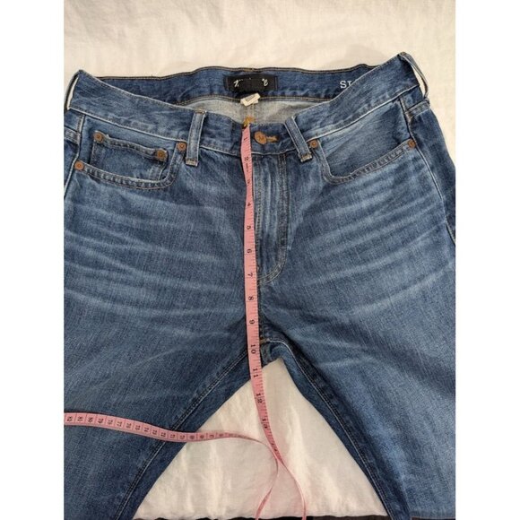 Madewell women's W31 L 32 slim dark wash denim jeans 100% cotton mid rise O9 - Picture 8 of 10